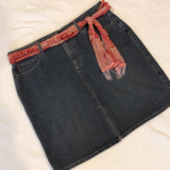 Z. Cavaricci Dresses & Skirts - 3 for $15/Z Cavaricci Jean Skirt With scarf belt